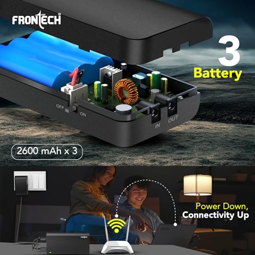 Frontech Mini UPS for 12V, 2.5A | Backup Upto 4 Hours | WiFi Router UPS Power Backup During Power Cuts | UPS Broadband Modem | 3-Battery UPS-0021 - Image 6