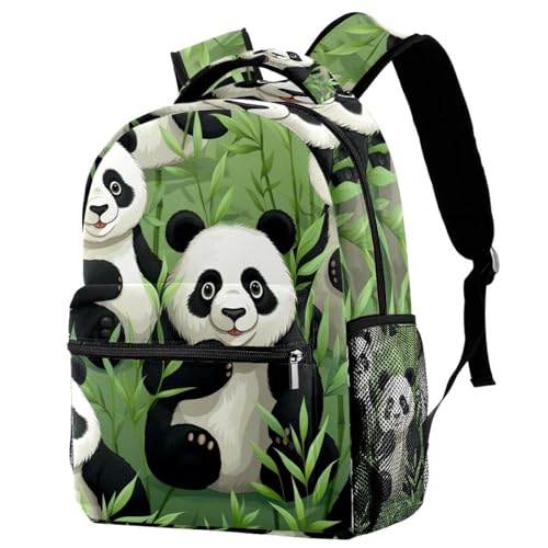 Sac à dos de voyage Happy Panda L grand cartable scolaire avec filet gourde