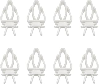 Bird cage Food Rack Clip Pet Parrot Fruit and Vegetable Clip Cuttlefish Bone Feeder、Bird pet Feeding Clip Suitable for Parrot Scarlet Macaw（White）-8PCS