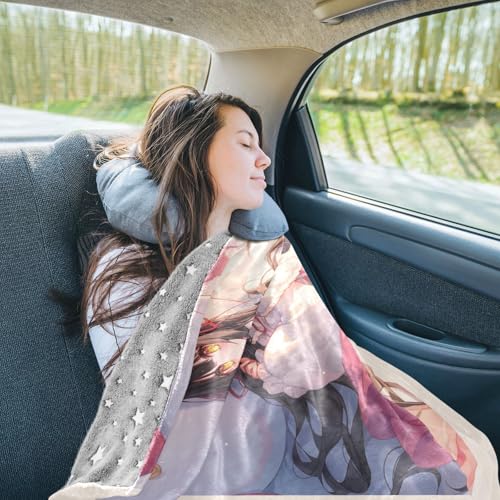 Mantas para sofá grande y acogedora de anime para salón y dormitorio 8