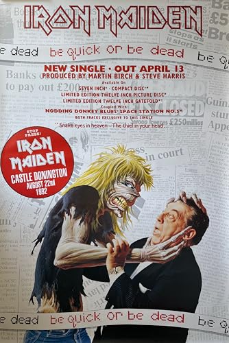 Affiche Iron Maiden 1992 grand format pour decorer un studio de musique