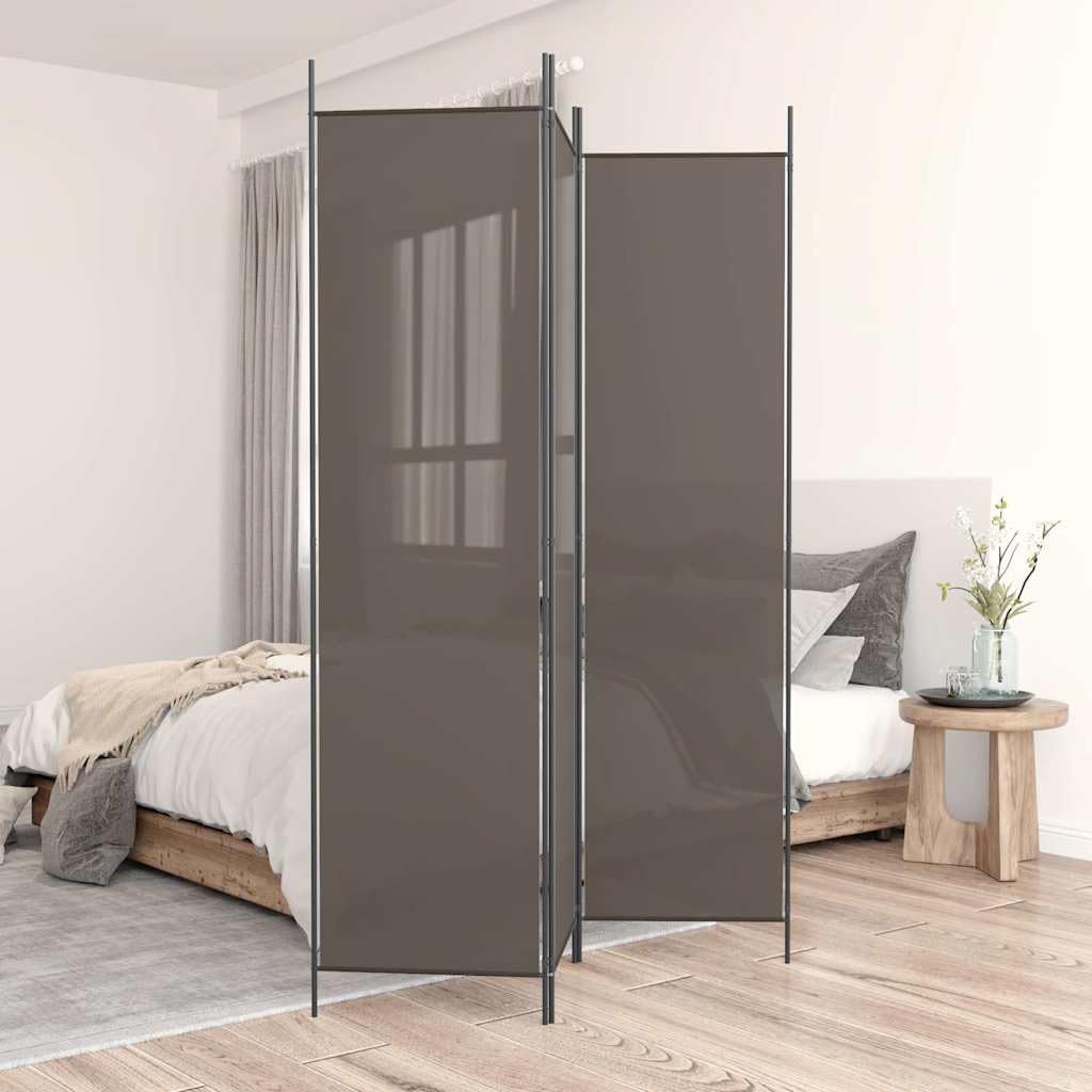 Składany parawan 3 panele antracytowy 150x200 cm