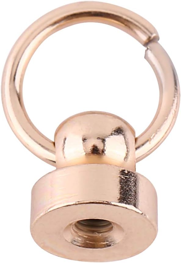 Rivet Stud Screw Brass Craft Accessary O-Ring Head Ring Leathercraft for DIY Leather Belt Handbag Decoration Bag Shoes