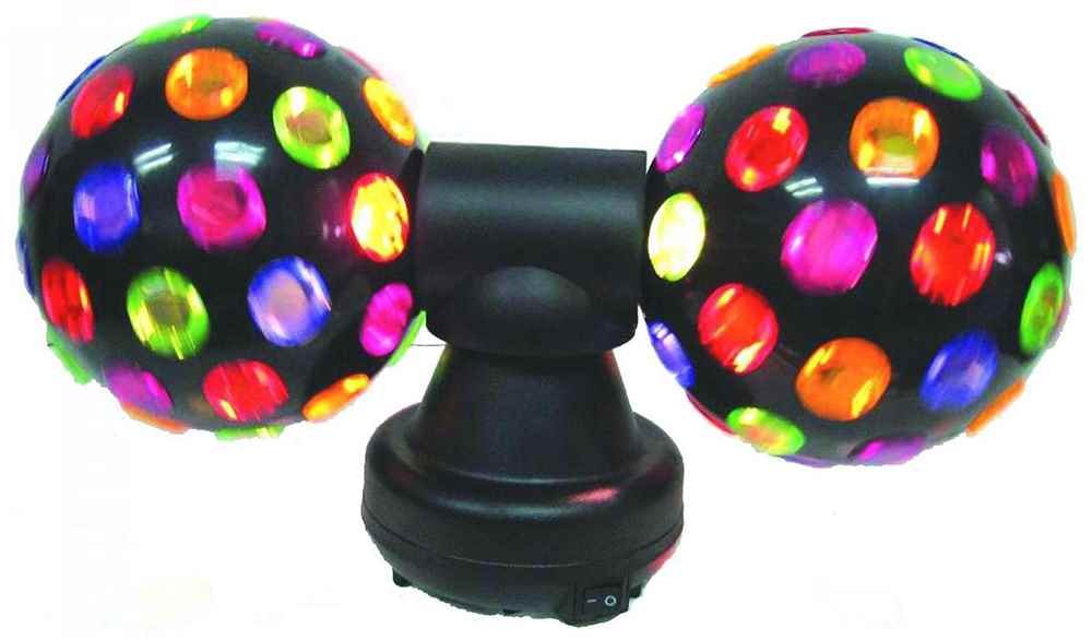 Creative Motion Electrical Twin Disco Ball Light, 4-Inch