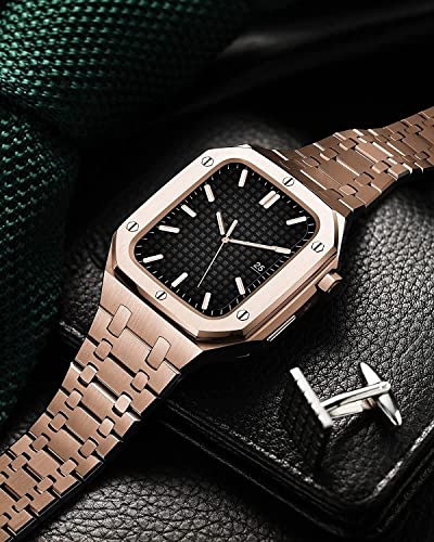 Bisel de correa de acero para iWatch con diseño de readaptación geométrica 6