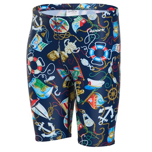 Amazon.com : Sporti Boys' Athletic Jammer Swimsuit - Anchors Away