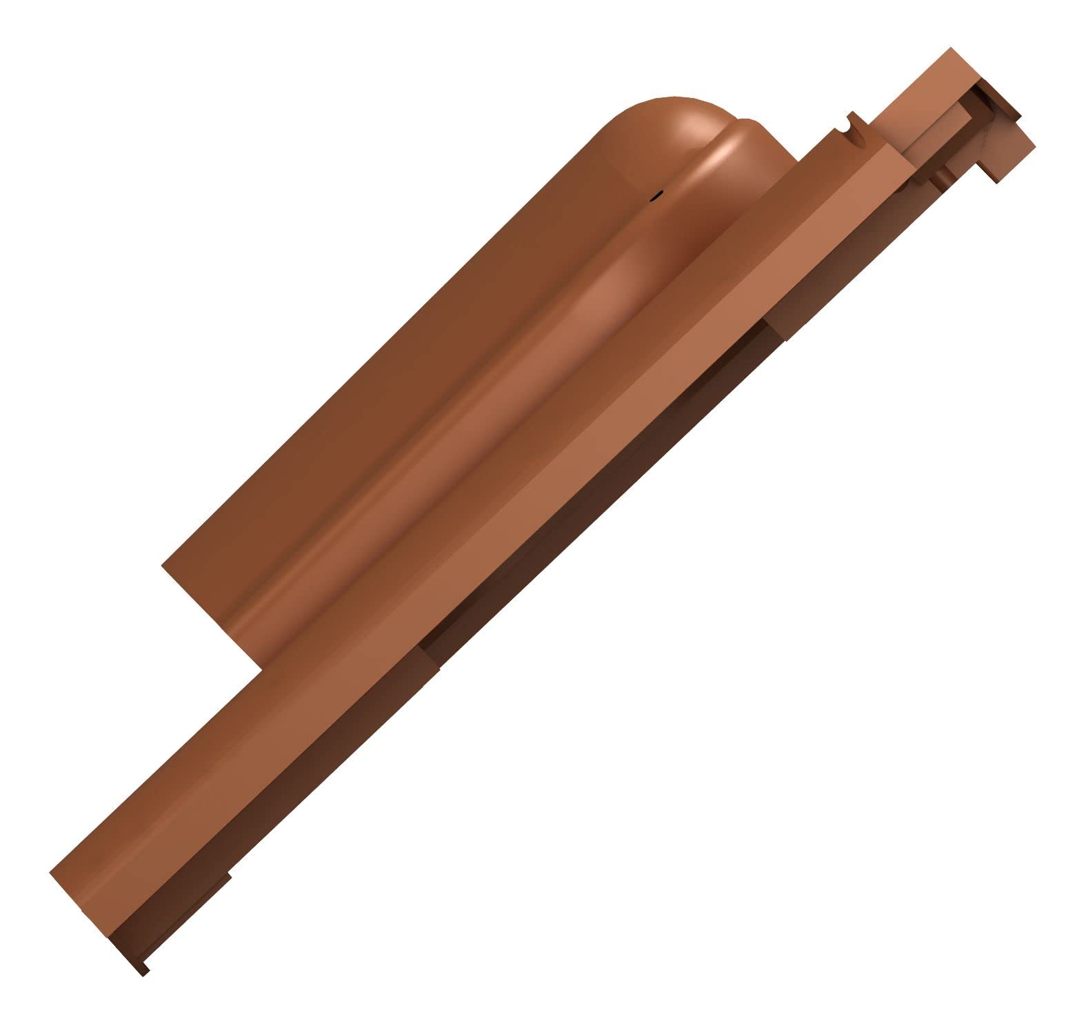 Flachlüfter für Koramic - L15 (Langenzenn) Dachziegel, Dachlüfter Entlüfter Lüftungsziegel (RAL 8004 - Ziegelrot)