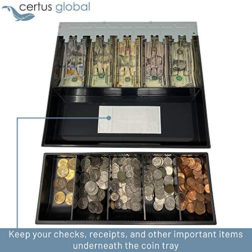 Certus Global Cash Drawer Insert Tray 5 Bills/5 Coins -367Mm X 326Mm X 60Mm #TOP5