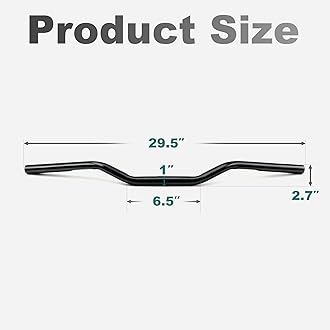 MoKitDora 2.7" Rise 1" Clamp Drag Bars Handlebars for Harley 2010-later XL883L XL1200C XL1200NS XL1200T XL1200V and XL1200XS Models, Black