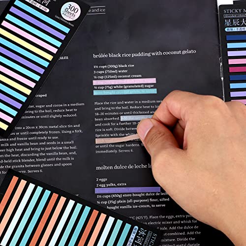 3600 folhas de fita marca-texto, marcadores de página transparentes, abas de índice, tiras adesivas
