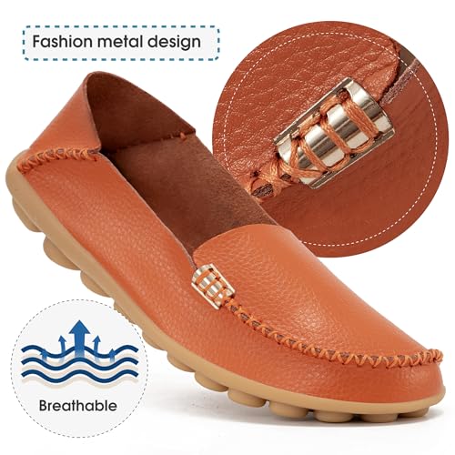 Image of DUOYANGJIASHA Loafers for Women Comfortable Slip-On Business Casual Moccasins - Lightweight & Cushioned Driving Mocs Boat Shoes with Memory Foam Flats for Work Travel