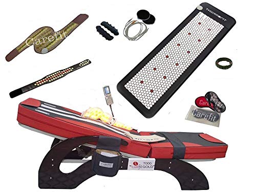 CAREFIT India's Latest Full Body Spine Jade Thermal Massage Bed 7000 Gold with Leg Therapy Helps in Pain Relief Blood Circulation & Immunity Boost