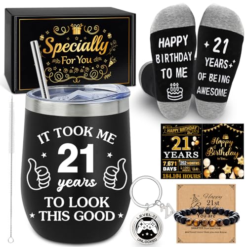MOTONG 21st Birthday Gifts for Men Unique Funny Gifts Box 21st Birthday Gifts 21 Years Old Men Birthday Gift Ideas Keepsake Son Friend Brother Nephew Grandson Presents