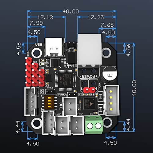Image of BIGTREETECH EBB42 CAN Bus with MAX31865 Adapter Board Hot End PCB Board Filament Break Blockage Detection for 42 Stepper Motor Extruder Nozzle Head Tool for Blv Ender 3 for Klipper Support PT1000