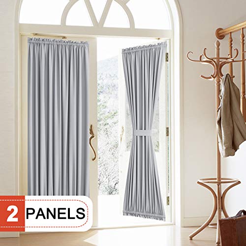 Rose Home Fashion Blackout Door Curtain, Elegance French Door Curtains for Privacy, Thermal
