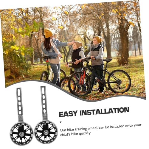 Ruedas de Entrenamiento para Bicicleta Mikinona con LED Intermitente y Estabilizadores Resistentes al Desgaste, Ruedas Auxiliares de Equilibrio Reemplazables para Bicicletas, Accesorios Silenciosos para Ciclismo para Niños miniatura 3