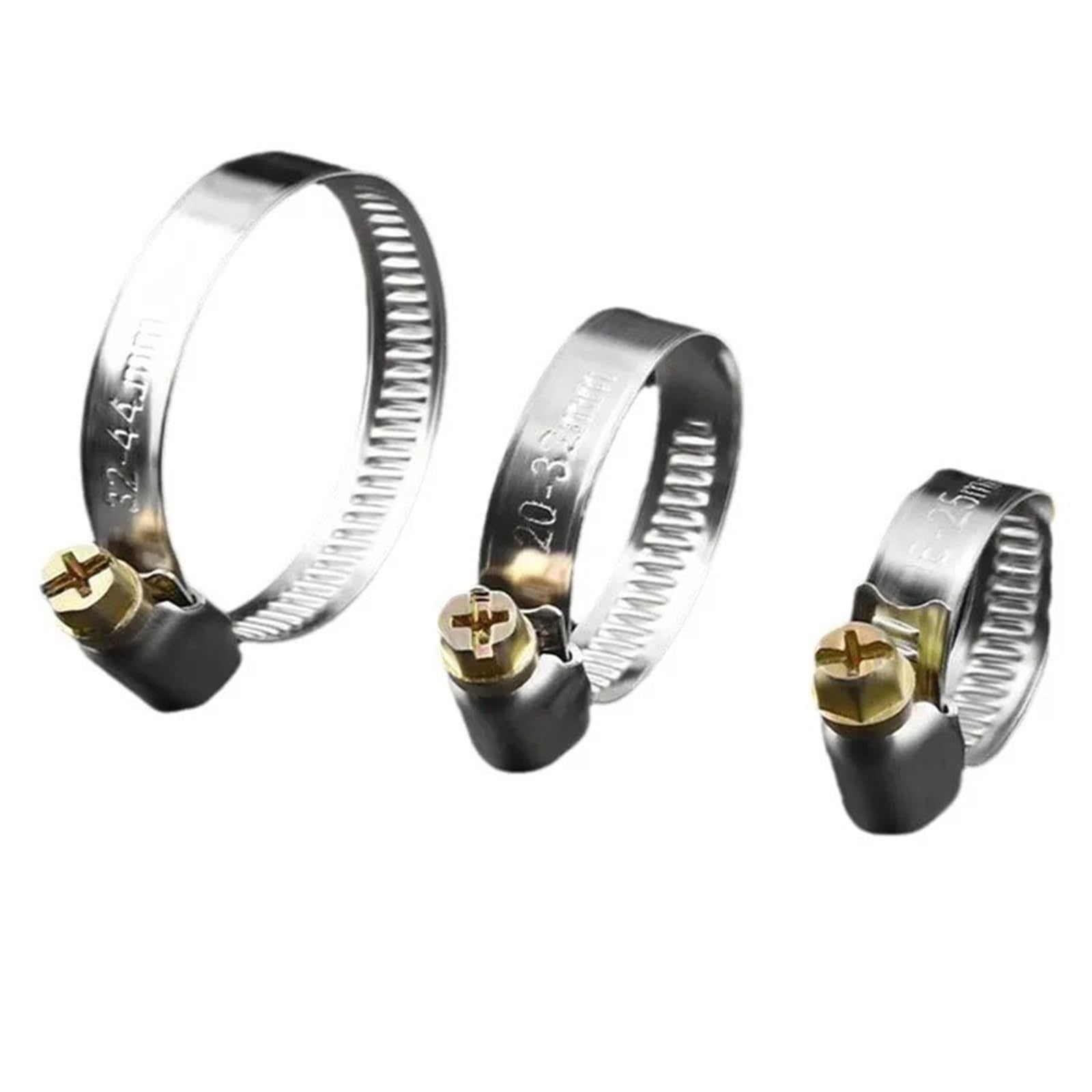 Hose Clamps Stainless Steel 25pcs Stainless Steel Hose Pipe Clamps 10mm-70mm Cross German Hose Clamp Clips