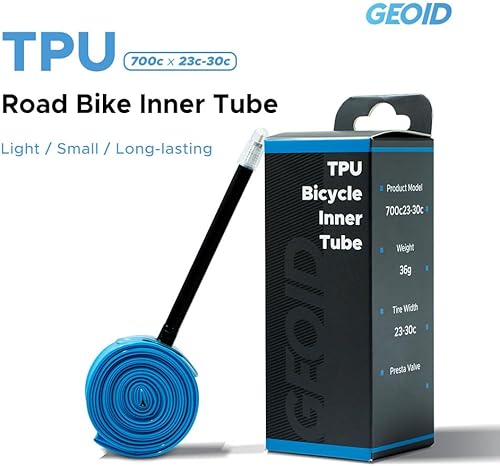 Miniatura 2 de Geoid Ultraligero bicicleta TPU tubo interior 700c X 23c-30c carretera MTB bicicleta TPU Material neumático 2.362 in 2.953 in longitud francés 1.27