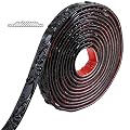 Gaahing Flexible Wall Trim, Peel and Stick Self-Adhesive Design, Crown Molding for Cabinet Mirror Frame Wall Edge Home Decor, 16.4 ft x 1 inch (Black)