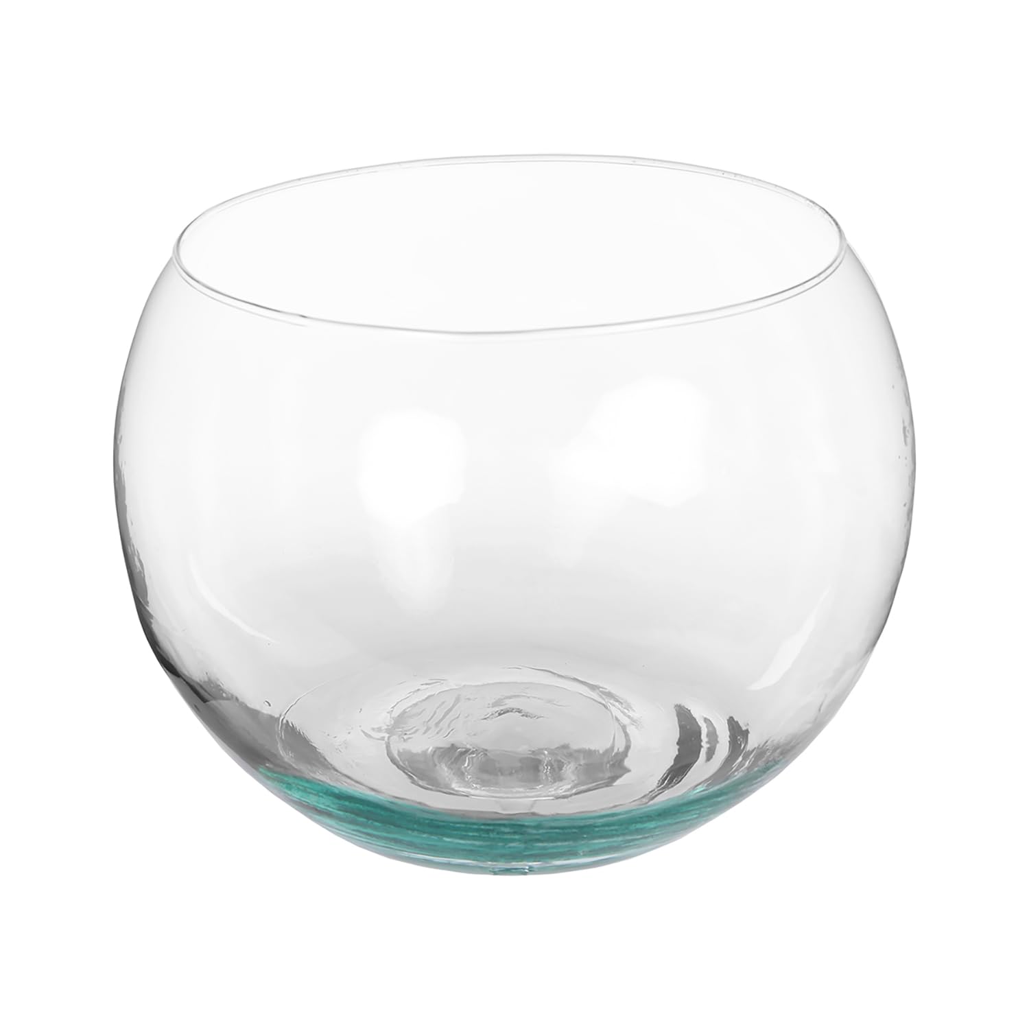 Pecera de Cristal Redonda. 20, 25 o 35 cm. Peceras Redondas Transparentes para Flores, Peces, Mascotas. Decoración de Interior, Hogar o la Oficina. Acuario Globo Versátil (Pequeña 20cm)
