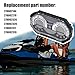 YIZHIHUA 278002270 LCD Digital Jet Ski Speedometer Compatible with 2006-2011 Sea Doo GTX/RXP/RXT/Wake, Digital Gauge Cluster Kit with Chrome Bezel, Replacement Part Number# 278002144, Black