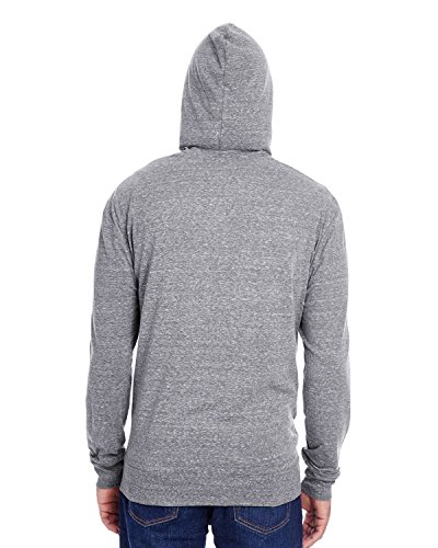 Threadfast Apparel Unisex Triblend Full-Zip Light Hoodie L GREY TRIBLEND3