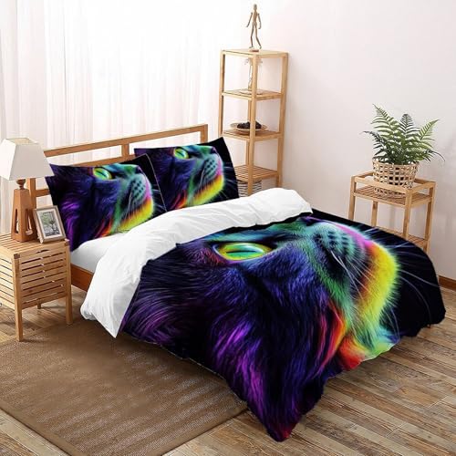 Housse de couette chatons king size 220x240 en microfibre - 2