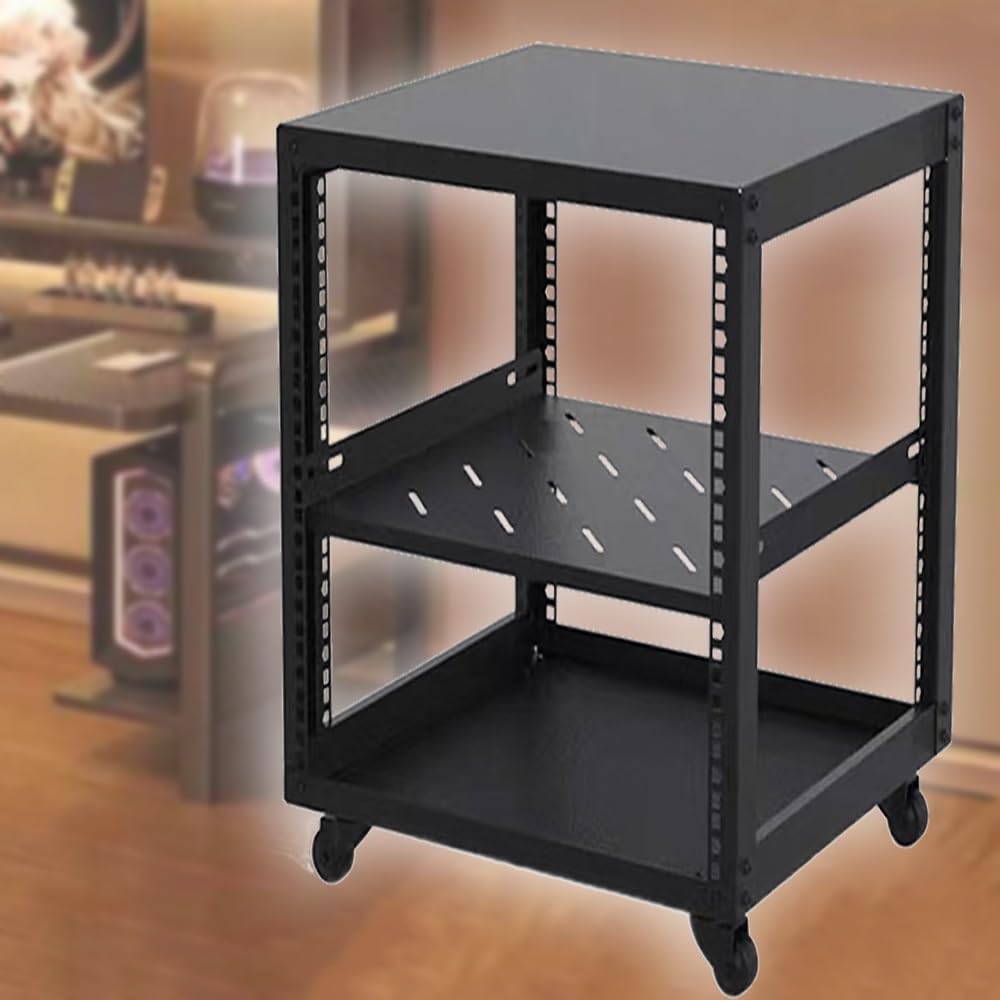 Support audio robuste de 71,8 cm de hauteur pour armoire mobile de composants HiFi