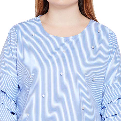 Image of Style Quotient Women Stripe Polycotton smart Casual top