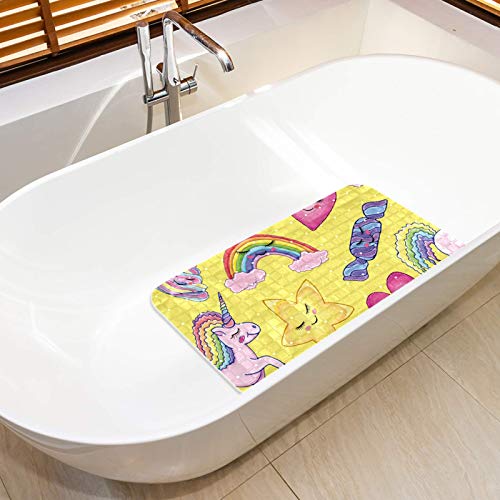 Alfombrilla de baño de unicornio Bennigiry de 37x68 cm para suelo infantil 6