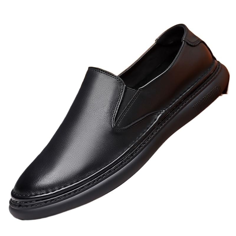 Men's Resistant Work Oxford Men Loafers Casual Slip On Shoes Soft Lightweight Driving Boat White Big Size Shoe(D,9.5)