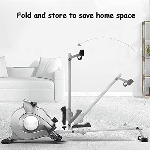 SMSOM Faltbare magnetische Rudermaschine Ruderer mit 8 Widerstandseinstellung und Transporträder Indoor-Rudermaschine – Bild 5