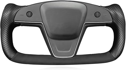 MEWANT Fundas de volante para volante estilo yugo para Tesla Model S 2021-2023/Model X 2021-2023