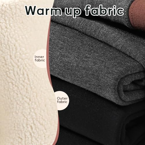 4 pack Girls Winter Fleece Lined Leggings Kids Stretchy Warm Full Length Tights Warm Fleece Pants Toddler Girl4