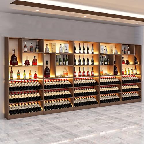 Soporte para Botellas de Vino con Luz LED y Estantes miniatura 5