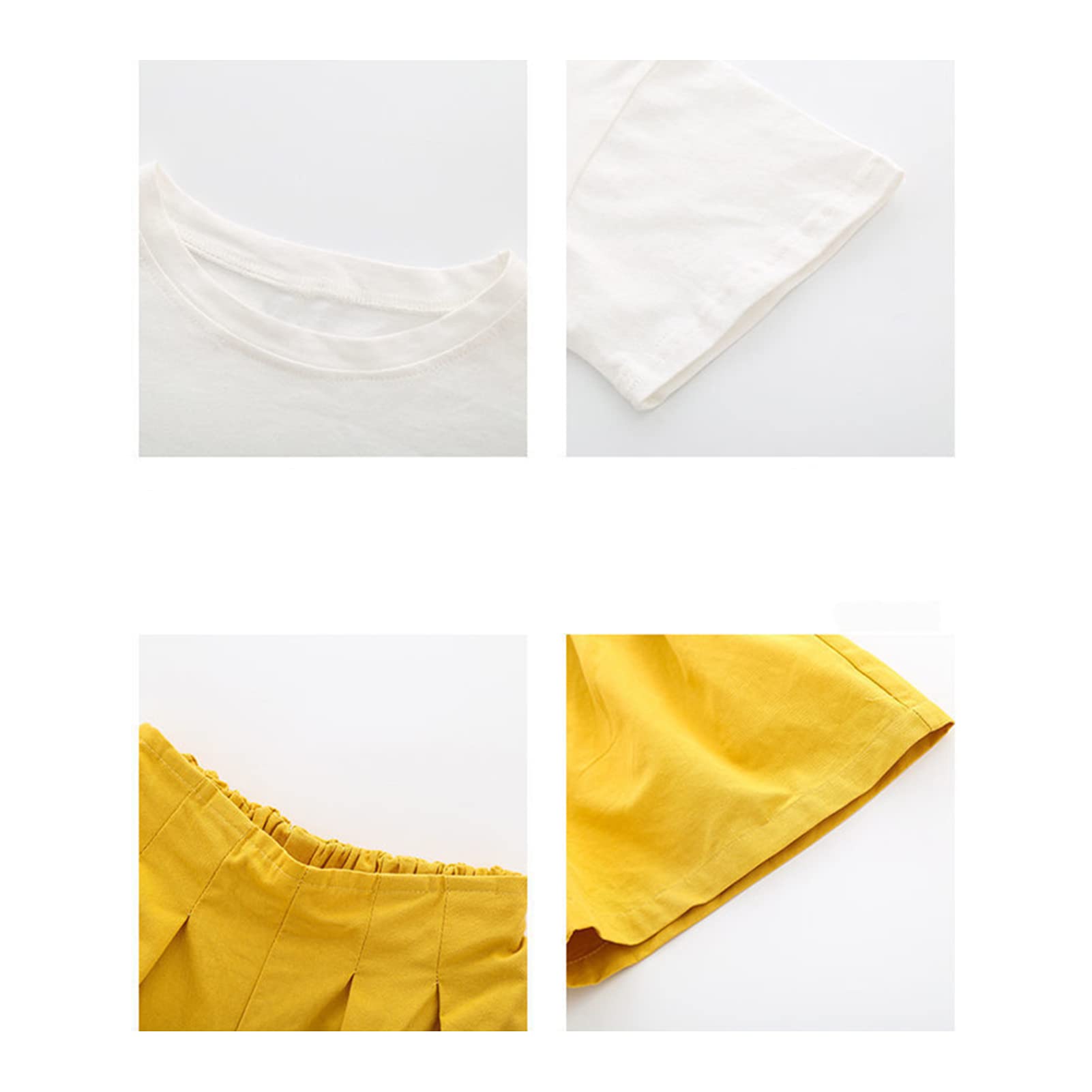 amropi Completo 2 Pezzi Ragazze Floreale Maglietta con Maniche Corte + Pantaloncini Abiti Setper età 3-13 Anni