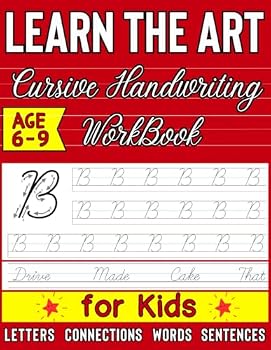 Paperback Cursive Handwriting WorkBook For Kids: Learn The Art Of Cursive, Step By Step From Letters To Sentences. 110+ Fun Pracitce Pages. By NoteVibe Book