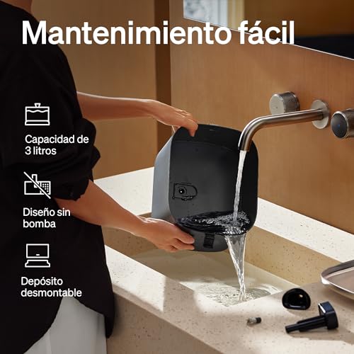 PETLIBRO Fuente para Gatos Mejorada, Dockstream 2 Smart App-Monitoring Fuente de Agua para Gatos, Bebedero Gato Automatico 3L, 5 GHz WiFi Dispensador Agua Perros Acero Inoxidable en Interiores, Negro - imagen 3
