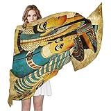 AUUXVA Fashion Scarf Geometric Vintage African Egyptian Long Lightweight Sunscreen Scarf Shawl Wrap