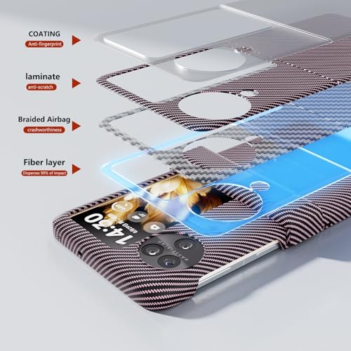 Coque compatible avec Oppo Find N3 antichoc et étui rigide carbone - 5