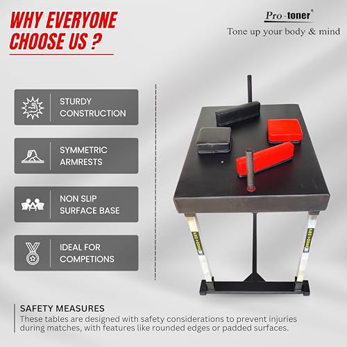 Image of Protoner Arm Wrestling Battle Table, Standard Duo Training, Arm Fighting Competition, Competition Training Equipment Machine