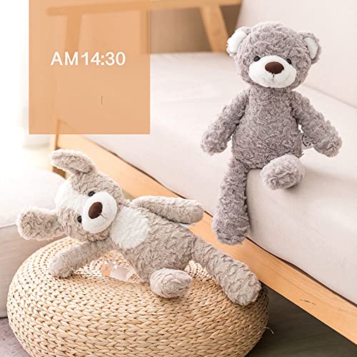Gudves Forest Animal Plush Stuffed Toy - 15 Inch Soft Plush Rabbit Bear Dog Unicorn Elephant Realistic Interactive Plush Toy - For Animal Themed Parties (White Rabbit) #TOP6