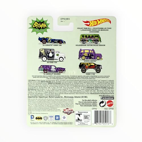Hot Wheels 2015 Pop Culture Batman '78 Corvette Funny CAR miniatura 2