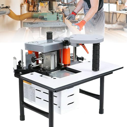 Dfdieratve Plaqueuse de Chants Portable, Plaqueuse de Chants pour Le Travail du Bois, Courbe Droite, RevêTement Double Face, Colle, Vitesse de Placage des...