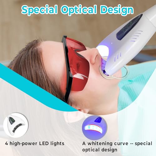 Image of Mobile Cold Light Bleaching System, Whitening Lamp with 4 High-Power LED Lights, Sensitive Infrared Remote Control, Full-Mouth Whitening, Secret to a Confident Smile