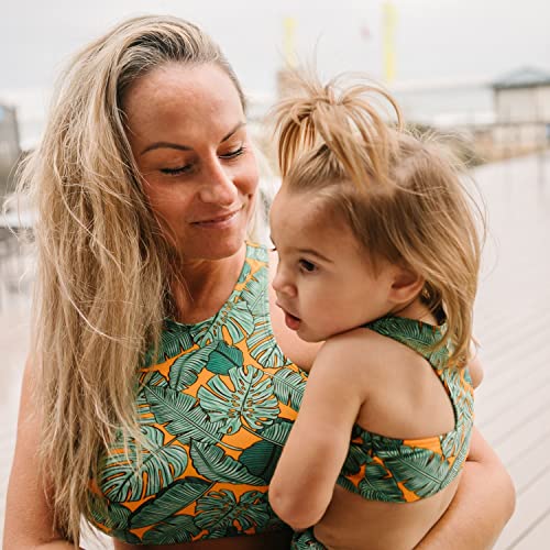 Image of SwimZip Girls' Halter Top and Bikini Bottom 2 Piece Set UPF 50+ Sun Protection