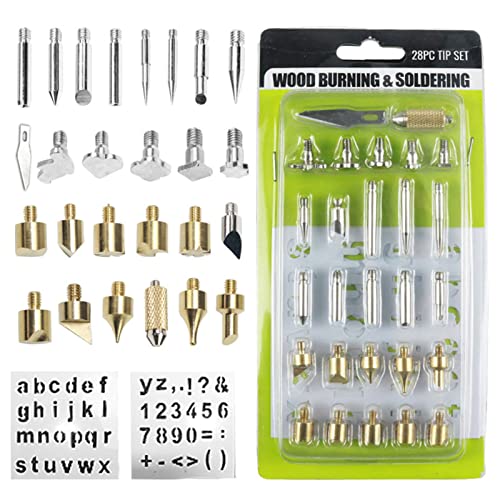 Henniu 35PCS Portátil Esculpir Ferramenta de Pirografia Multifuncional Temperatura de Aquecimento In