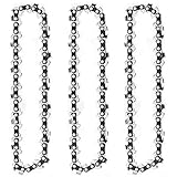 HEYPORK 3 Piezas Cadenas de Sierra, Cadena de Motosierra Electrica Bateria, 4 Pulgadas Cadena para Sierra de Podar Electrica Jardin Jardineria