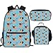 Showudesigns Sac à dos personnalisé pour adolescents avec boîte à déjeuner pour enfants et étudiants Bleu Chien carlin. taille unique