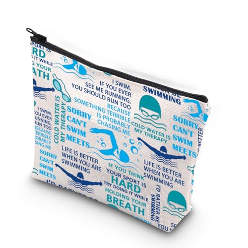 Borsa cosmetica per il trucco Regali di squadra di nuoto Amante del di Tank You Gifts Swim Mom Gift Swim Zipper Pouch Be Swimming 1uk alla moda da